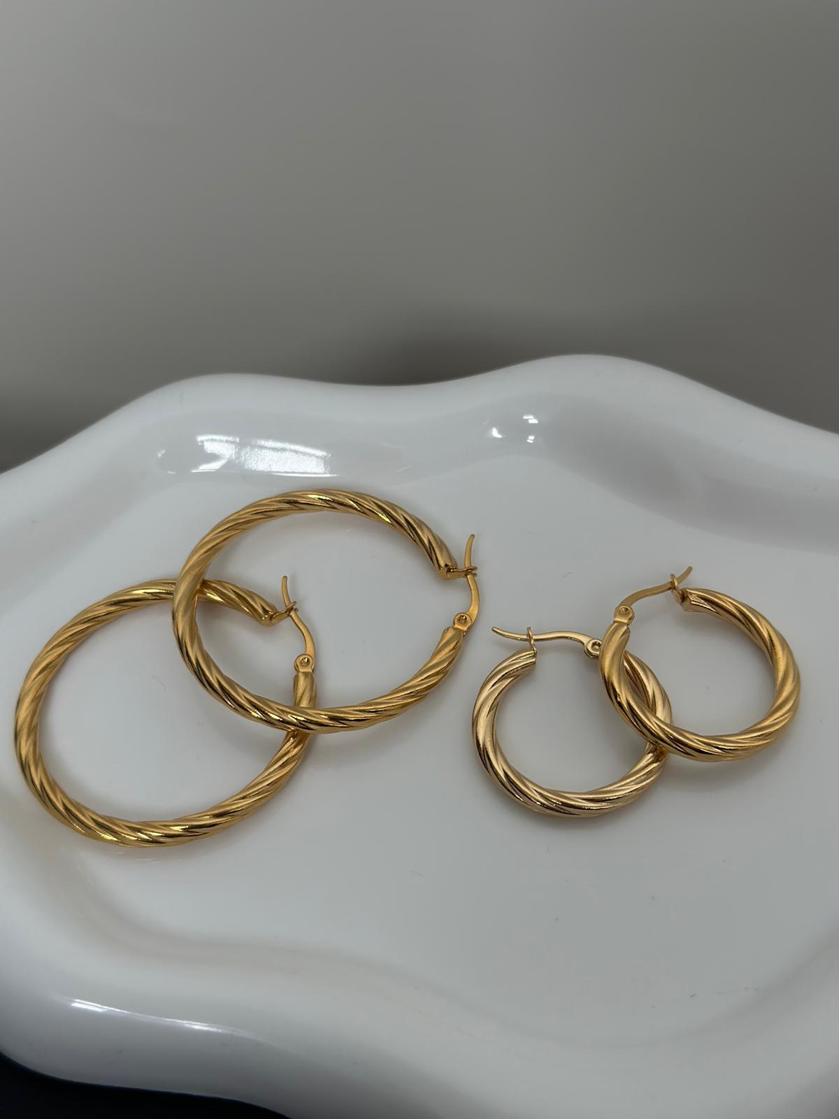 Hoop Twirl Earrings