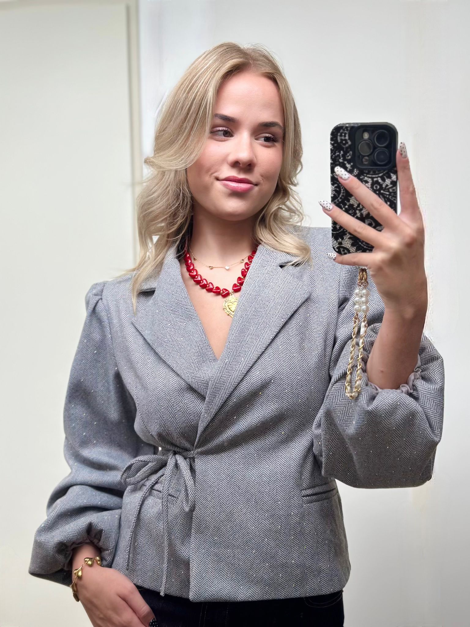 Evy Sparkle Wrap Blazer
