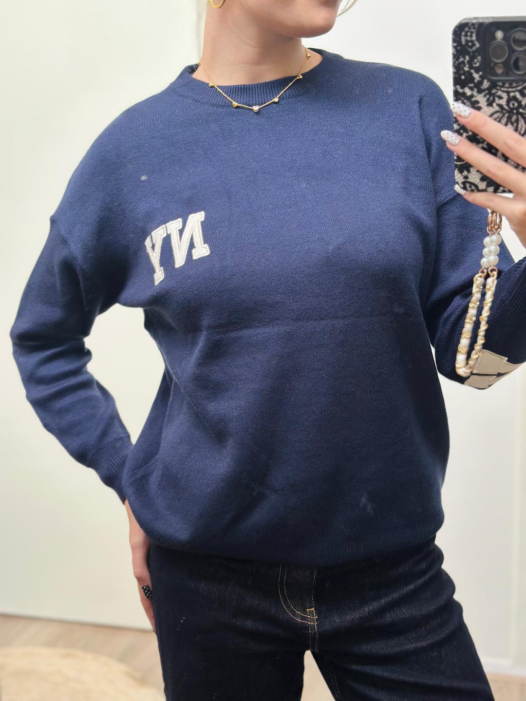 Liv Soft Knit Sweater Navy