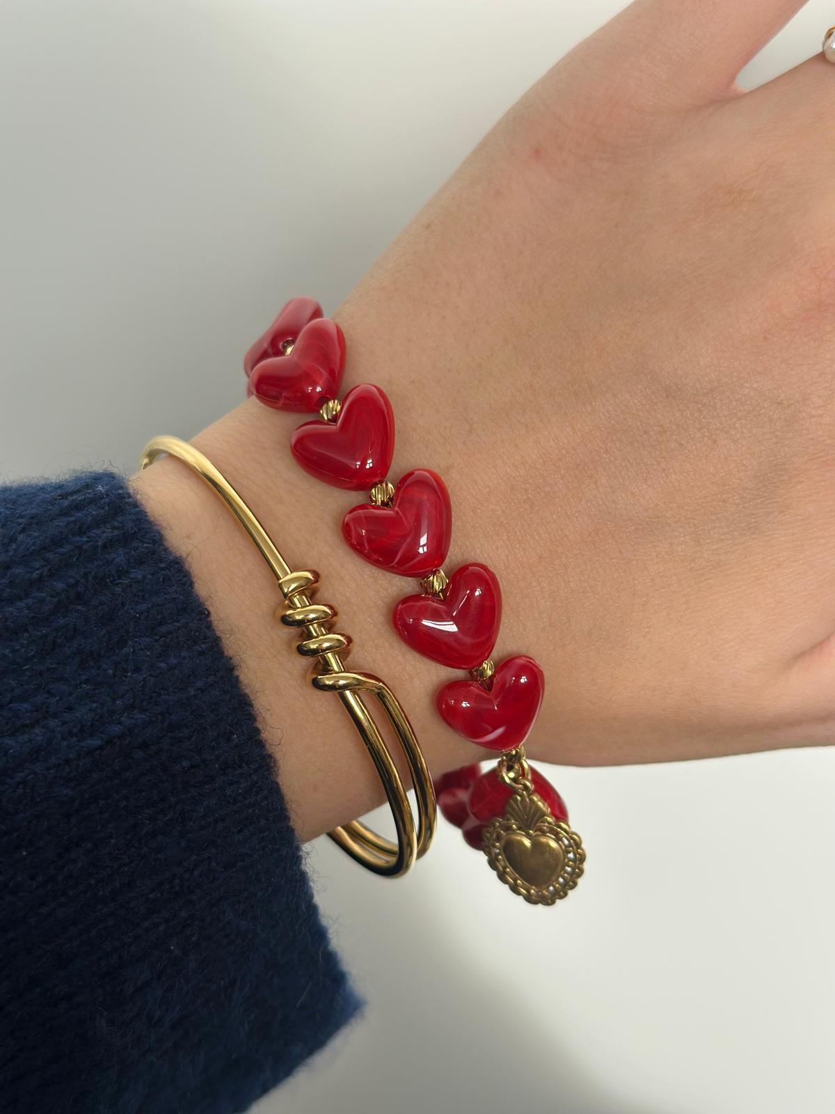 Heart Acrylic Bracelet