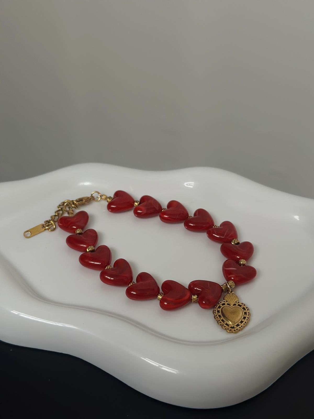 Heart Acrylic Bracelet