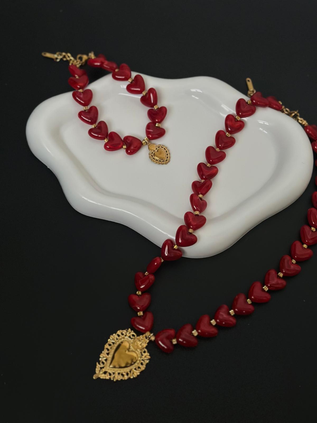 Heart Acrylic Bracelet