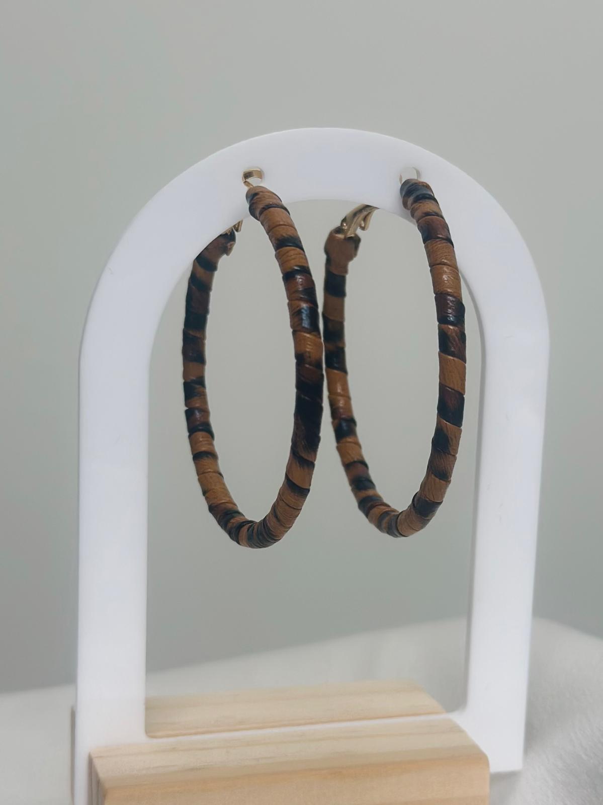 Leopard Hoop Earrings